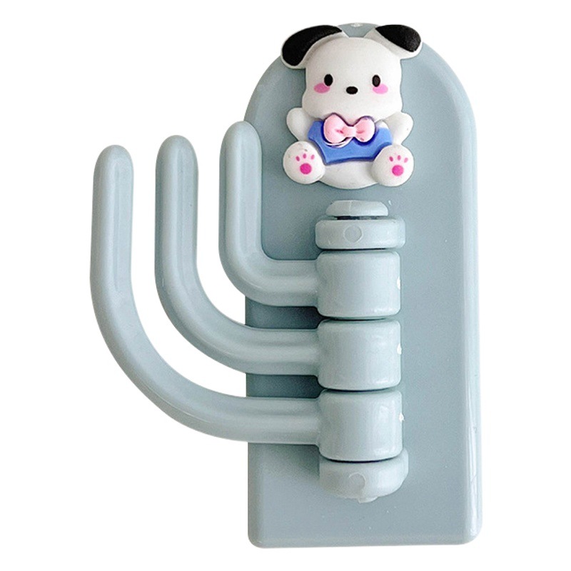 Creativo de dibujos animados de tres gancho de gancho lindo dormitorio de estudiantes sin perforaciones sin costuras gancho pegajoso puerta de pared colgando gancho de llave