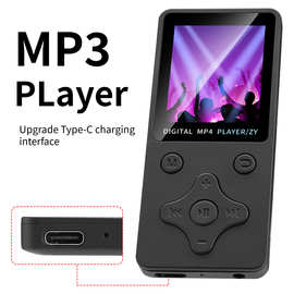 跨境蓝牙MP3 T1插卡TYPE-C口 薄轻巧便携有屏音乐播放器视频MP4