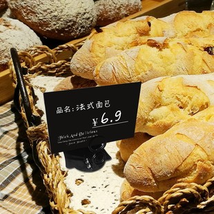 Erasable Bread Price Tag Cake Bakery Shop Metal Label Holder Dessert Supermarket Price Tag Stainless Steel
