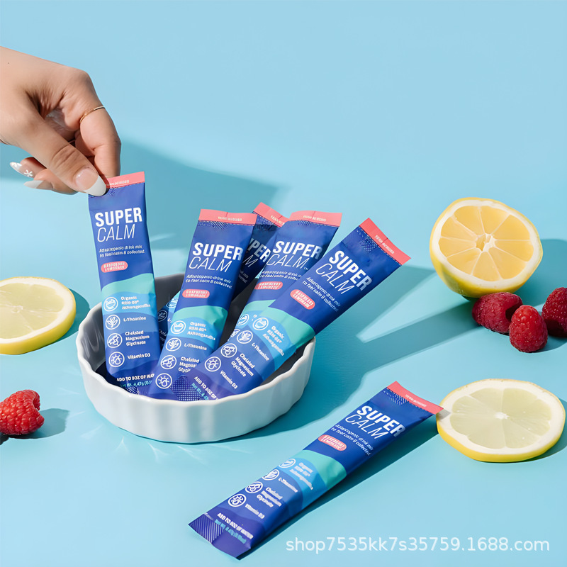 Cross-Border Hot-Selling Supercalm Magnesium Powder Drink in Bags, Electrolyte Mixed Powder Packets, Factory Support for Distribution