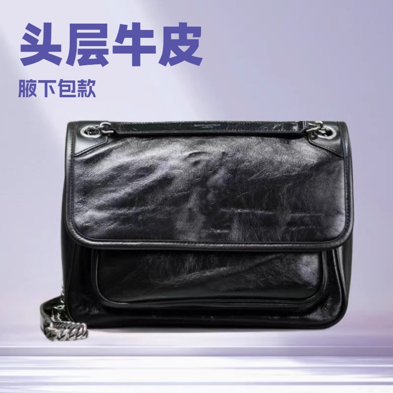 原厂皮广州奢侈品包包niki杨树林同款单肩斜挎包大牌平替包包