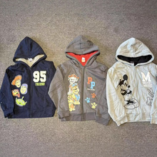 外贸原单男宝女宝毛圈薄绒拉链外套儿童帽衫Original kids jacket