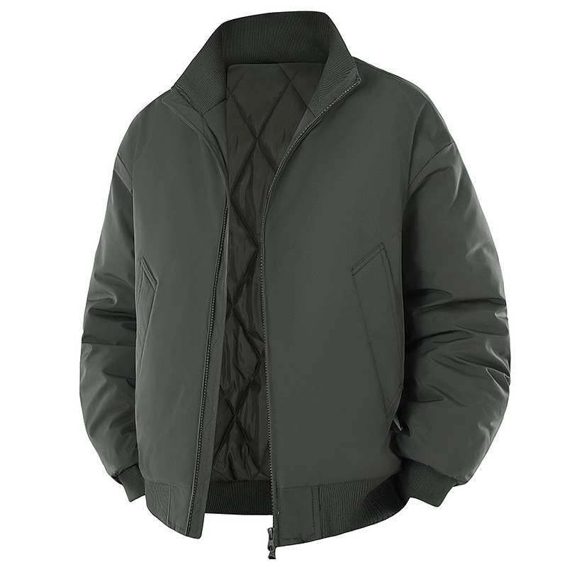 Chaqueta de Aviador Acolchada para Hombre de Poliéster Térmico para Uso Diario e Invierno