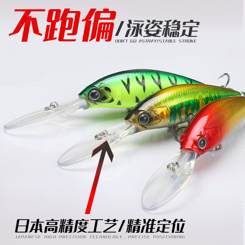 Sinking Minnow Lures Shallow Diving Minnow Baits Bass Trout Fresh Water Fishing Lure