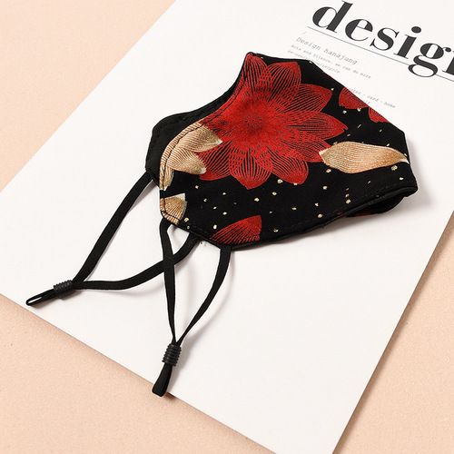 Autumn and winter pearlescent cotton versatile warm and washable dust-proof fashionable mask for women, breathable and skin-friendly, student face small