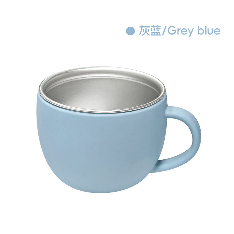 Taza de agua para bebés, taza de agua de silicona, productos creativos 304 acero inoxidable a prueba de caídas, cubiertos de silicona para niños, tazas de aprendizaje
