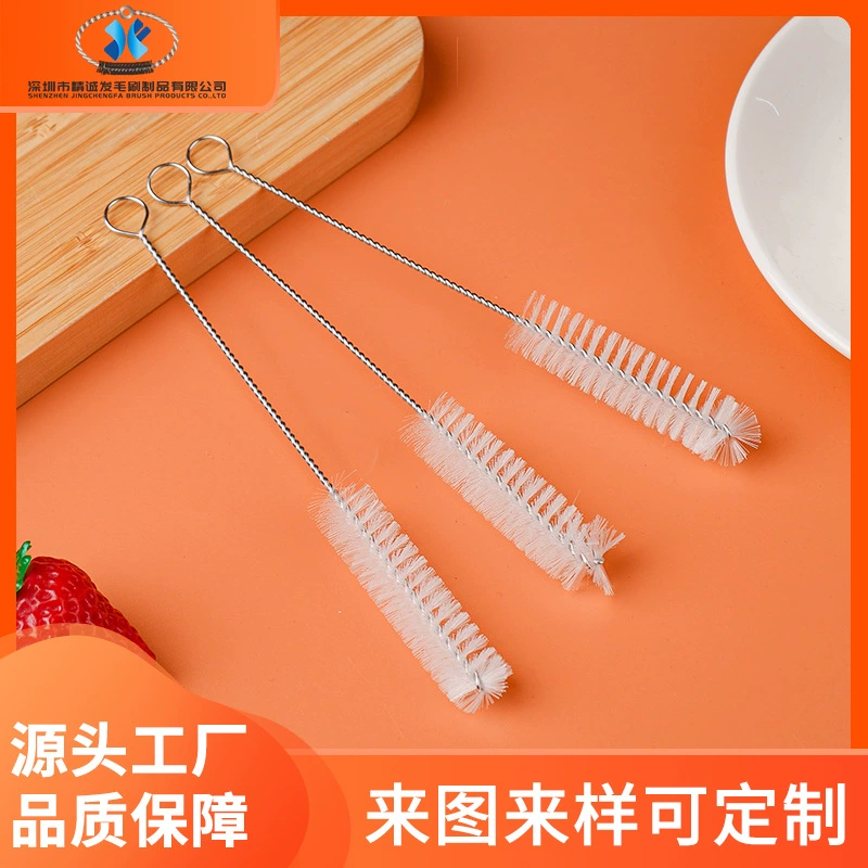 Нейлоновая пробирка круглая щетка очищающая щетка Внутреннее отверстие очищающая щетка большой контейнер носик пробирка щетка для волос