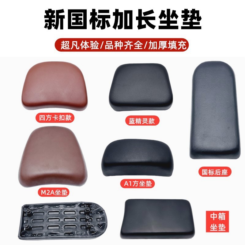 Suitable for New National Standard Electric Vehicle Modification and Extended Small Seat Cushion Rear Seat Cushion Saddle Yadi Emma Black Sponge Cushion