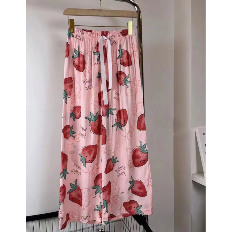 Pantalones anchos para mujer pantalones de pijama de algodón de verano para mujer Pantalones casuales de ropa para el hogar pantalones finos antimosquitos de noveno mes para mujer se pueden usar afuera