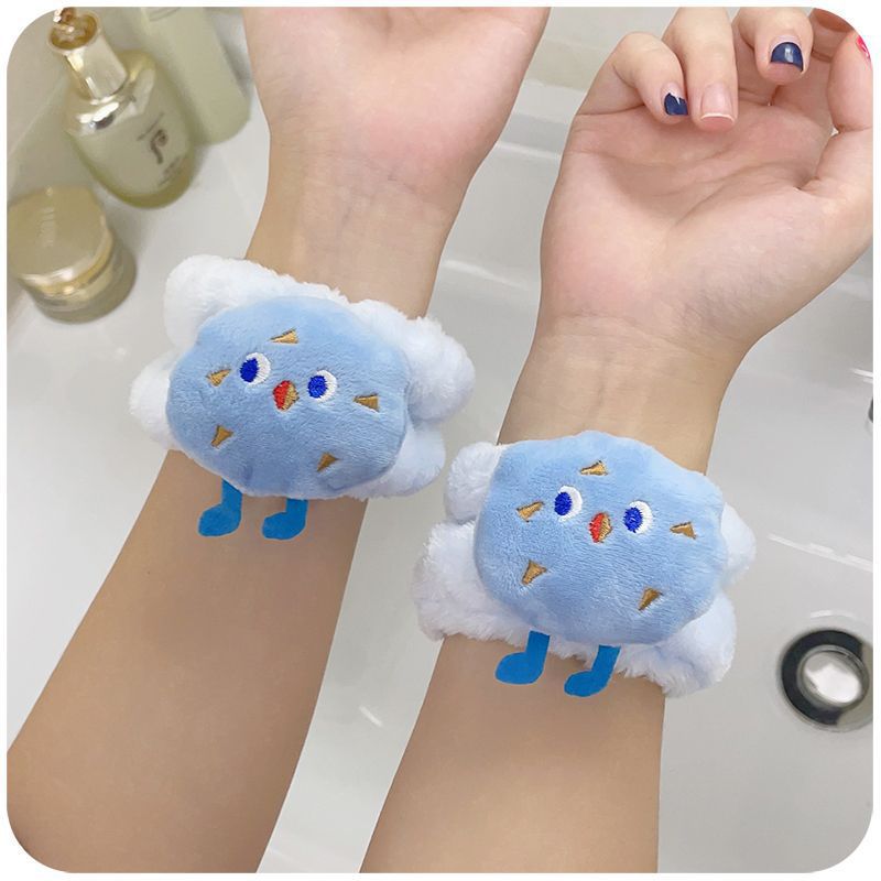 Arco banda de pelo al por mayor de las niñas de color sólido todo partido de maquillaje absorbente de sudor-limpieza lavado de cara correa de muñeca de franela banda de pelo