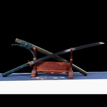 龙泉市刀剑T10钢烧刃宝剑手工锻日式指挥刀影视道具冷兵器未开刃