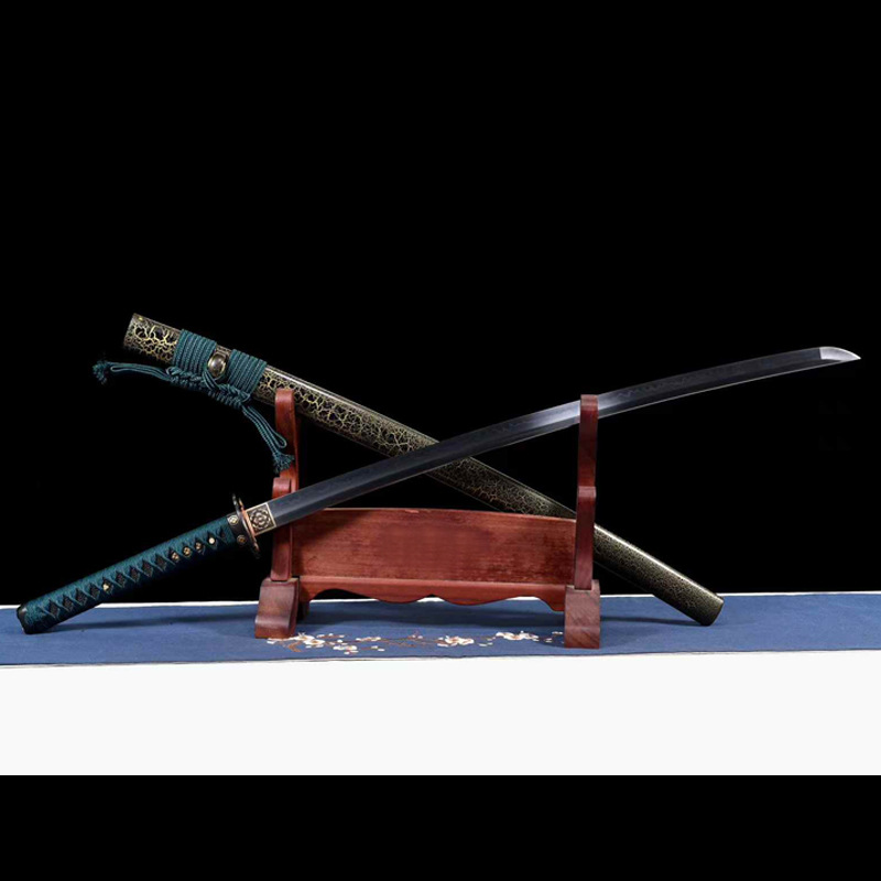 龙泉市刀剑T10钢烧刃宝剑手工锻日式指挥刀影视道具冷兵器未开刃