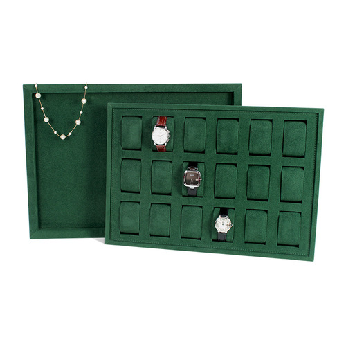 High-end velvet dial jewelry tray watch display stand display plate watch jewelry live tray customization