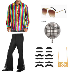 2025 New 70S Boys Classic Casual Retro Glossy Suit Disco Performance Clothing in Stock