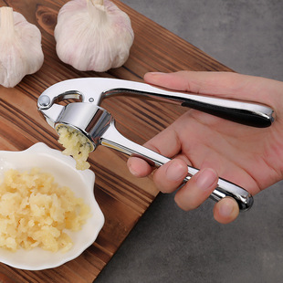 Discounted Spot Zinc Alloy Stainless Steel Color Garlic Press Household Manual Thickened Garlic Masher Garlic Masher Set