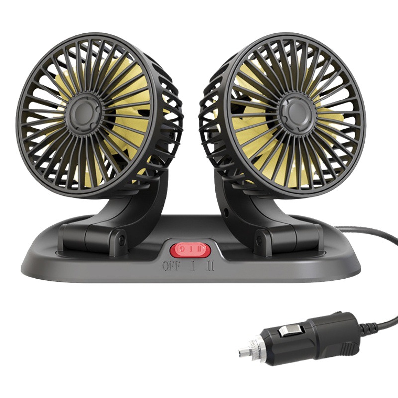 Coche ventilador coche 12v24v camión grande especial V fuerte refrigeración aire acondicionado coche pequeño ventilador