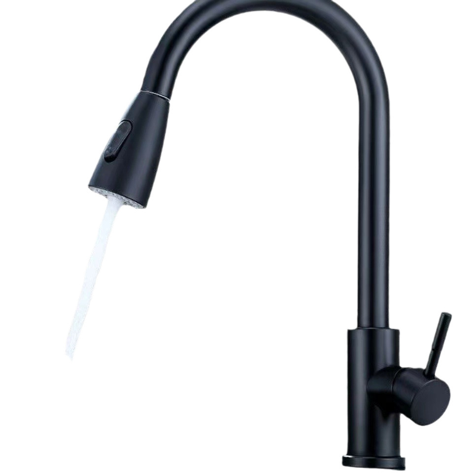 Grifo de cocina transfronterizo de comercio exterior frio y calor giratorio 304 lavabo de verduras de acero inoxidable grifo telescópico