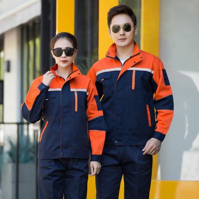 Long sleeve factory coverall suit man Spring and autumn season construction site workshop Work clothes repair customized Automobile Service Labor insurance clothing