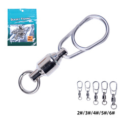Deep-sea iron plate eight-figure ring sea fishing pin high-speed bearing swivel quick-hang double-turn iron plate bait connector accessories