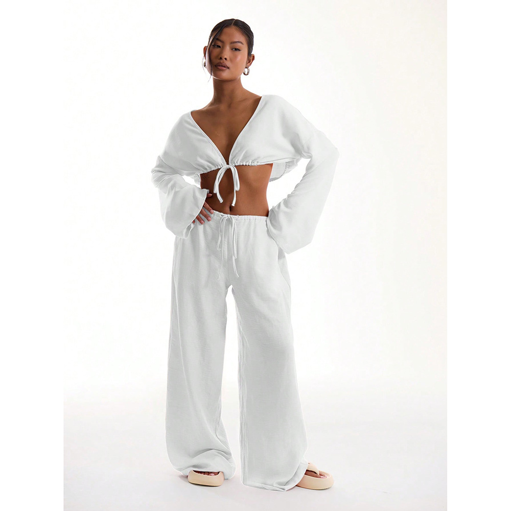 cross-border European And American Casual For Women, New Summer Straight-leg Sports Sweatpants, Loose Trendy_ecoleips.com