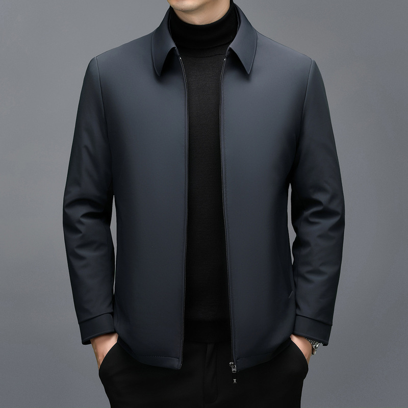 Brand Autumn and Winter Velvet Jacket Men's Casual Lapel Removable Velvet Full Liner Cotton Business Warm Jacket