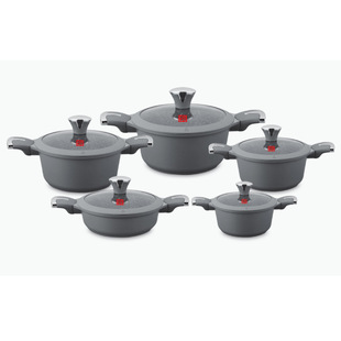 10 piece set soup pot bakelite silicone lid non-stick die casting pot suit aluminum soup pot granite UCC