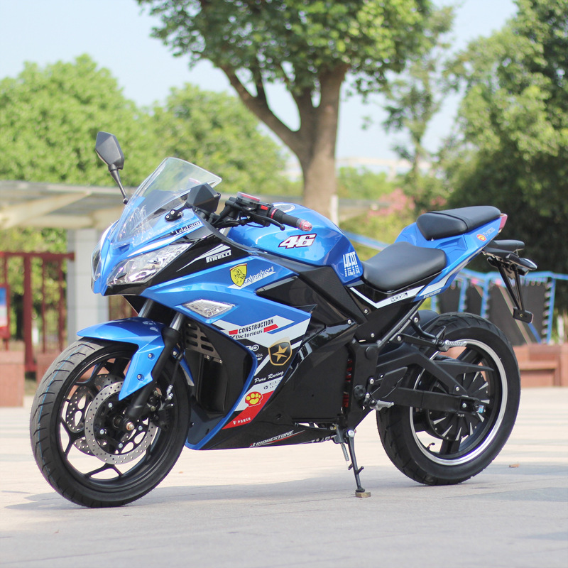 Pequeño Ninja motocicleta eléctrica gran coche deportivo de alta potencia juego eléctrico adulto dos ruedas fábrica de motocicleta eléctrica al por mayor
