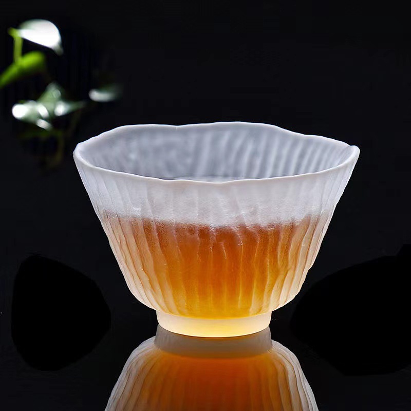 Taza de té de vidrio Kung Fu set de té resistente a altas temperaturas estilo japonés hogar taza de té de alta calidad