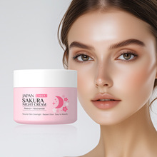 跨境莱蔻日本樱花夜霜30g保湿补水面霜滋润早A晚C霜厂家现货批发