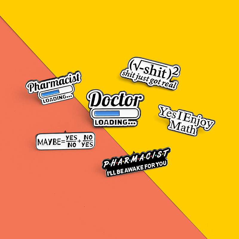 10g Weight Brooches Classification Casual, School, Daily Occasion Alloy Material Letter Pattern All Seasons Season Unisex Gender Stoving Varnish Design Preppy Style Style Preppy Style Pin Letter Alloy Stoving Varnish Unisex Brooches 9