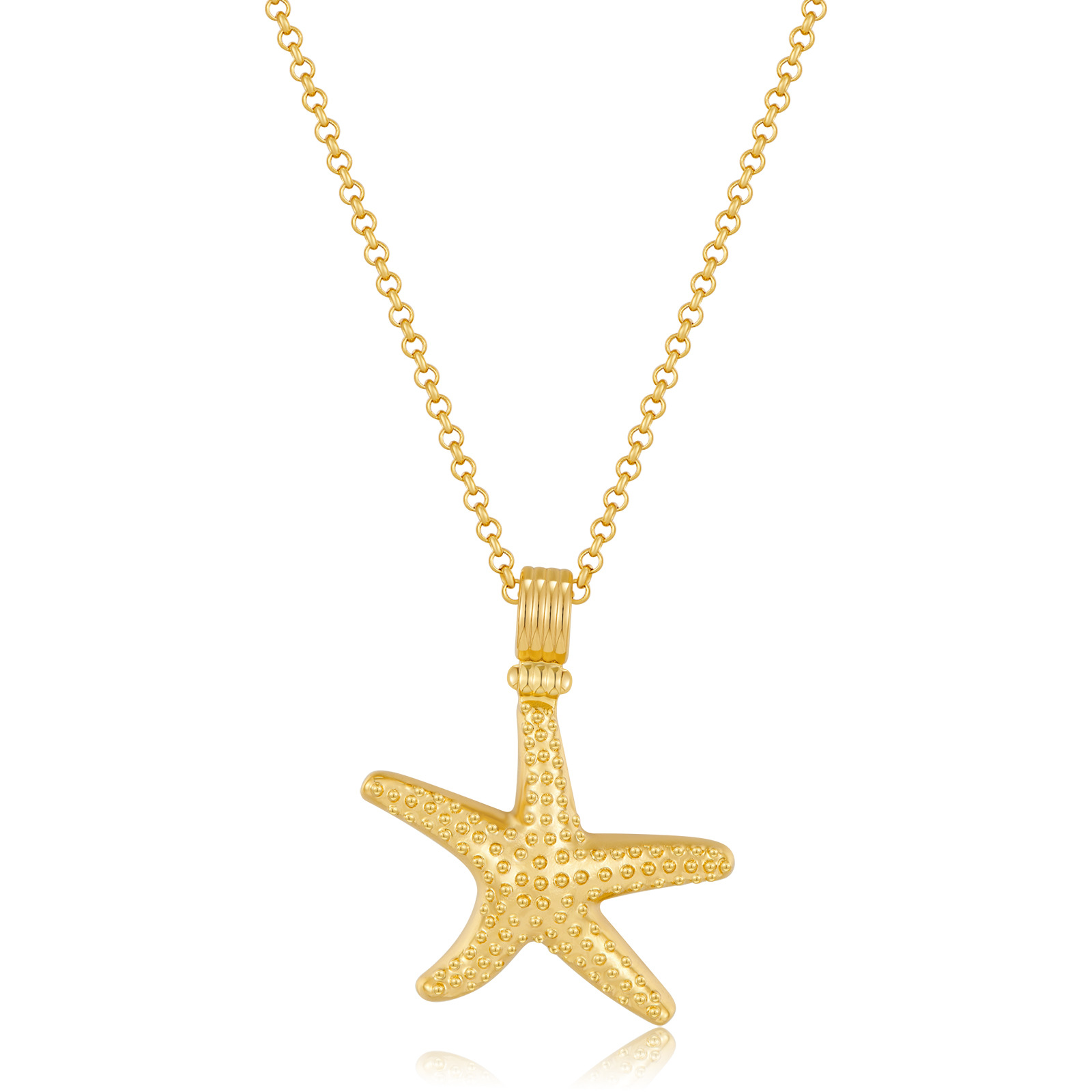 cross-border-explosions-holiday-style-starfish-pendant-necklace-sea-series-star-necklace-sea-wave-clavicle-chain-starfish-necklace