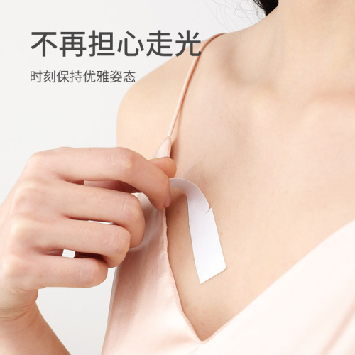 Anti-exposure clothing stickers, leak-proof patches for low-cut necklines and dress cleavage, non-slip, transparent, invisible fixing strips