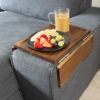 Sofa armrest table tray wooden foldable armrest table lazy sofa armrest snack table cross -border hot sale