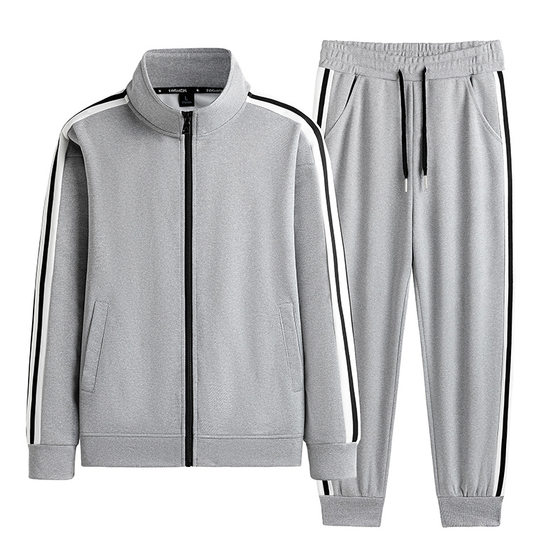 2023 Spring and Autumn new men's sports leisure suit School season Middle School School uniform two-piece set