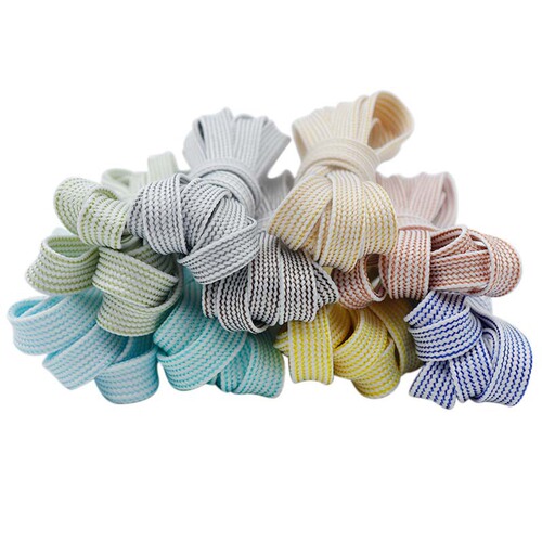 Kulogin 0.8cm Flat Polyester Laces with Glitter Threads, Dual Color Shoe Ties for Men and Women Canvas Sneakers Board Shoes White Shoes