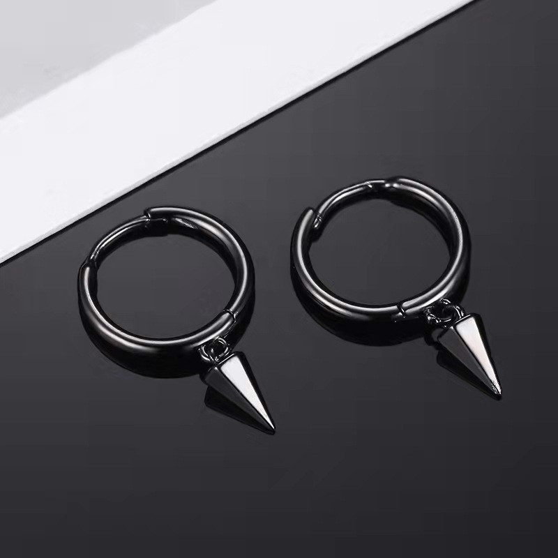 X064 [A-cone earrings] a pair