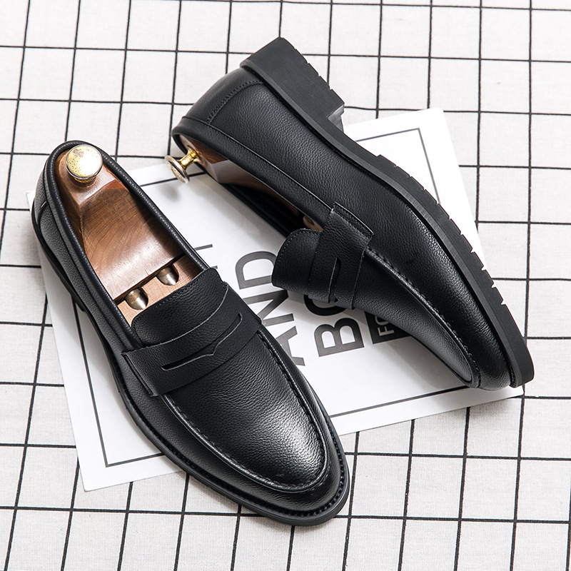 Verano superficie suave de los hombres slip-on zapatos de los hombres zapatos de cuero de la plataforma ocasional del negocio zapatos de la dama de honor del novio image 4