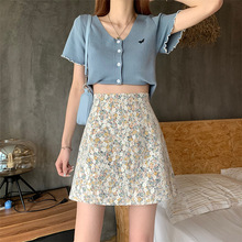 2025年夏季韩版新款碎花半身裙清新高腰显瘦时尚减龄日常穿搭短裙