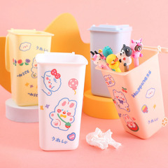 DIY創意筆筒可愛卡通桌面垃圾桶學生書桌辦公室桌面迷你小收納桶