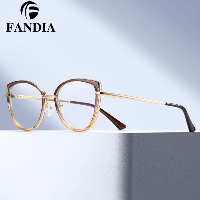 81105 moda damas TR90 marcos de gafas europeas y americanas anteojos de luz azul para la miopía de las mujeres se pueden ajustar a los grados