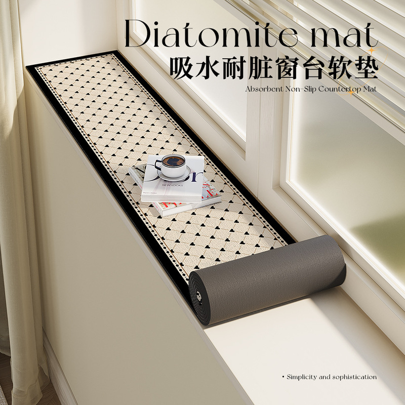 Fresh-Style Diatomaceous Earth Window Sill Mat for Bedroom and Living Room, Dust-Proof, Dirt-Resistant, Easy to Maintain, Decorative Mat, Direct from Manufacturer Fresh-Style Diatomaceous Earth Window Sill Mat for Bedroom and Living Room, Dust-Proof, Dirt-Resistant, Easy to Maintain, Decorative Mat, Direct from Manufacturer