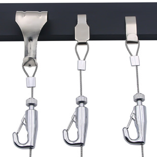 Wire rope track hanging picture device stainless steel wire hanging rope hanging code billboard hanging rope painting exhibition hanging hook hanging line