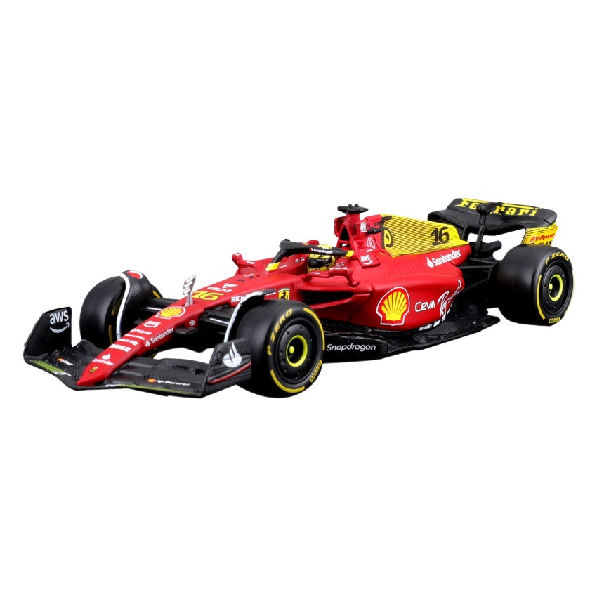 Modelo de coche de juguete de carreras de aleación de simulación a escala 1:24, Ferrari 2022 F1-7575, edición de aniversario