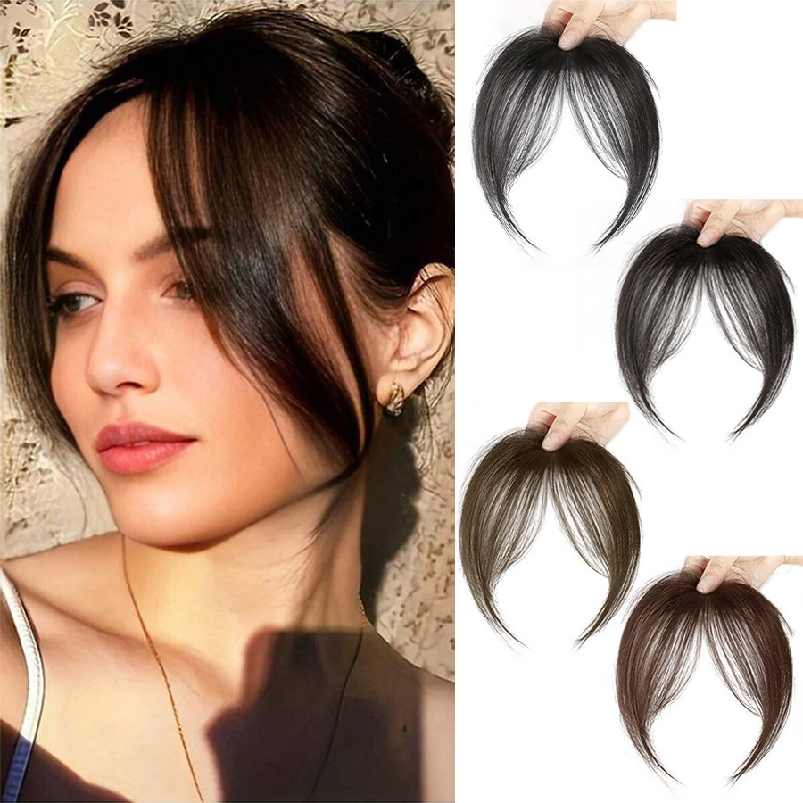 Eight-character bangs wig piece forehead replacement pure desire atmosphere simulation hair fluffy invisible beauty reduction wig piece