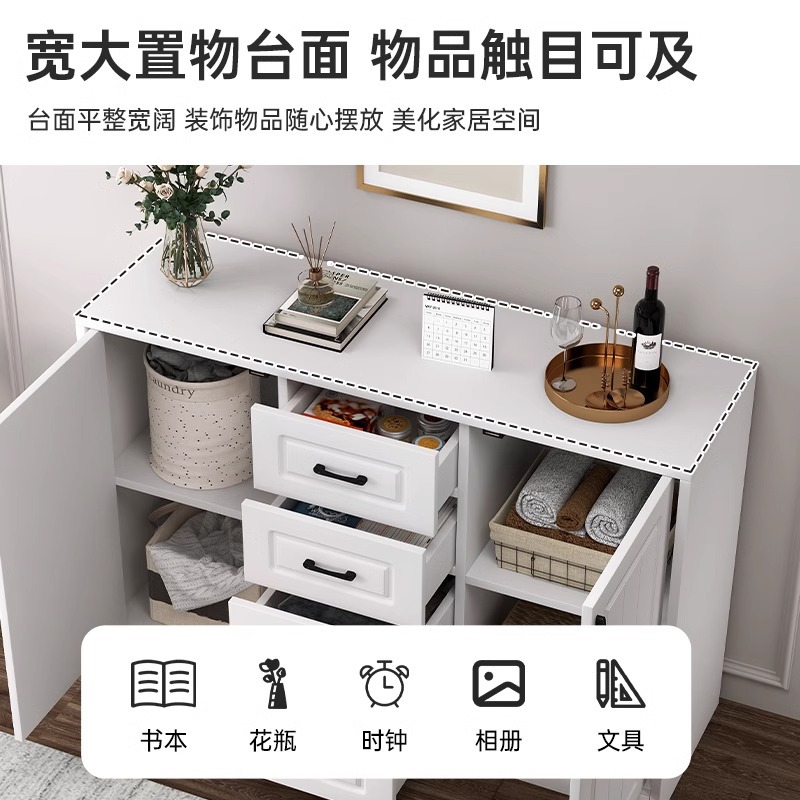 Pecho de cajones de estilo europeo dormitorio cama final gabinete de almacenamiento de pared moderno simple gran capacidad cajón armario