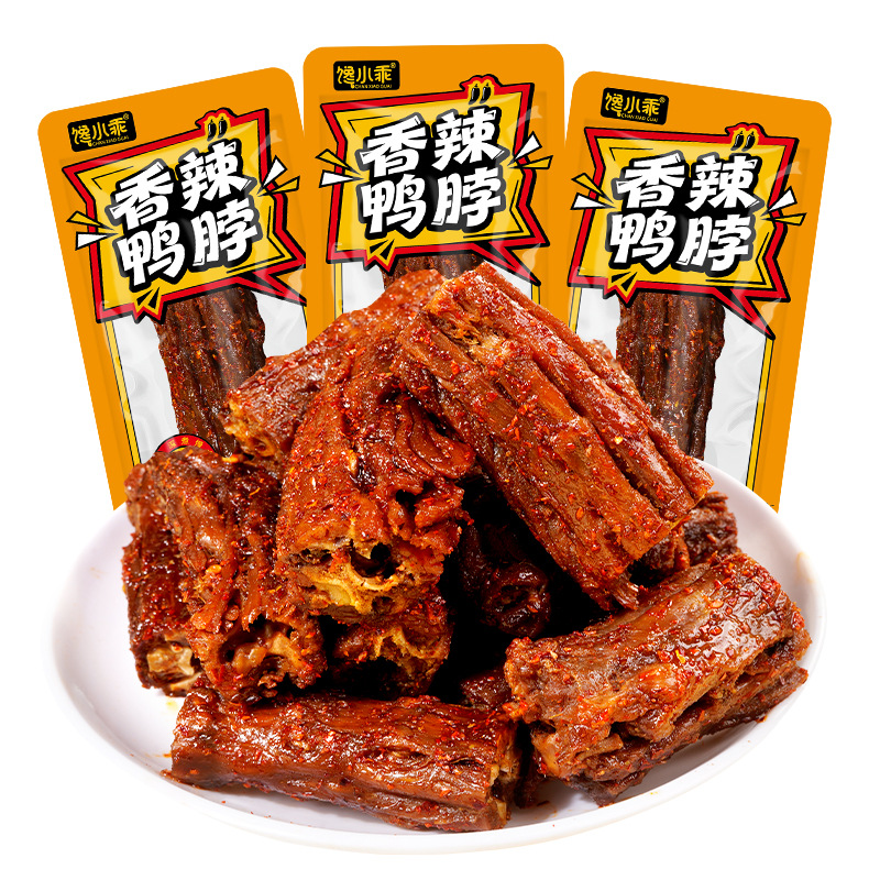 馋小乖香辣鸭脖小包休闲解馋追剧小零食