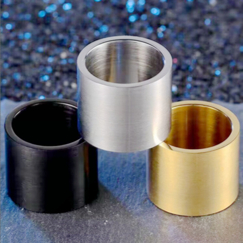 18mm wide titanium steel men's ring European and American fashion casual style plain face ring Amazon supply wholesale