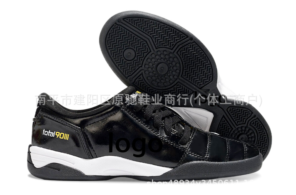 Fábrica de Putian al por mayor T90 serie interior MD fondo plano zapatos de fútbol de fondo bajo entrenamiento césped interior y exterior