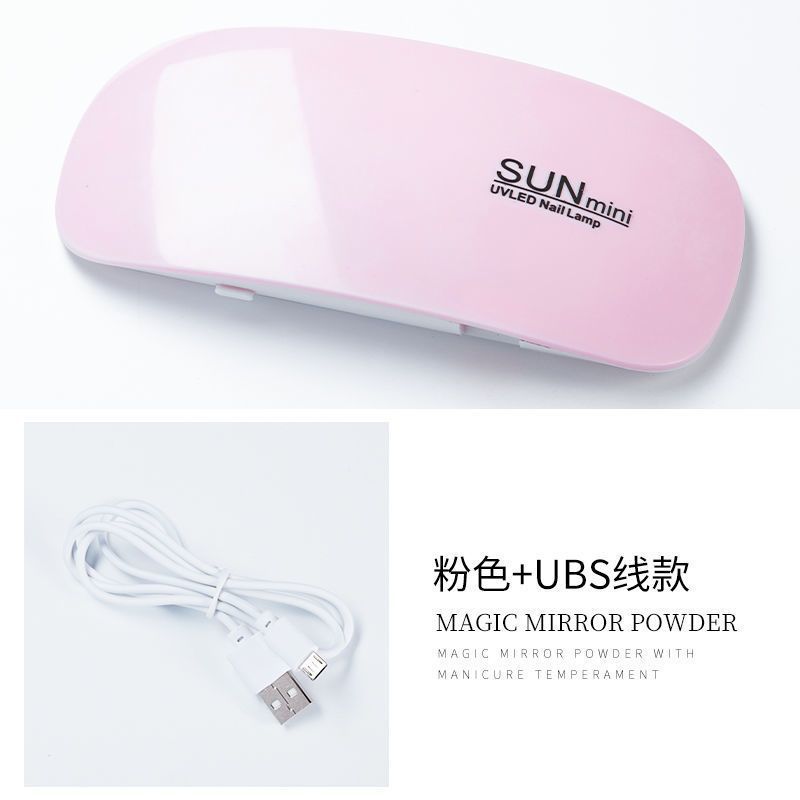 Mini lámpara de manicura de ratón, pequeña lámpara portátil de esmalte de uñas de fototerapia, pegamento, secadora, manos negras, LED de mano