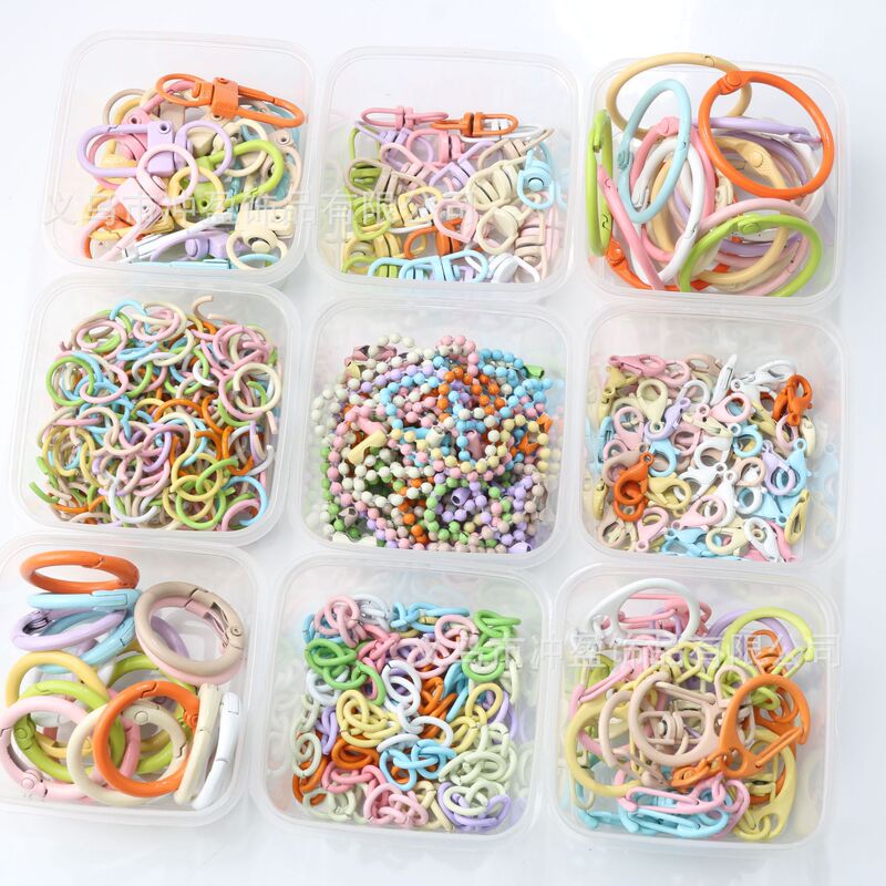 Macaron Open Rings for DIY Bead Art Accessories, Handmade Keychain Hooks, Doll Pendants, Spring Rings, Bead Art Hanging Chains Macaron Open Rings for DIY Bead Art Accessories, Handmade Keychain Hooks, Doll Pendants, Spring Rings, Bead Art Hanging Chains